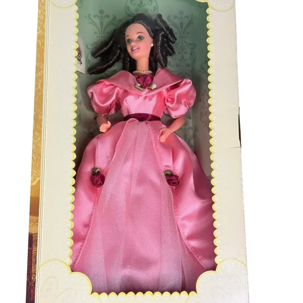 Barbie Doll Sweet Valentine '95 Hallmark Brunette Pink Gown Jewelry Shoes Mattel